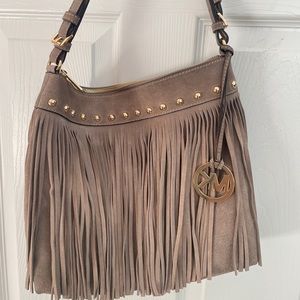 Micael Kors suede fringe purse